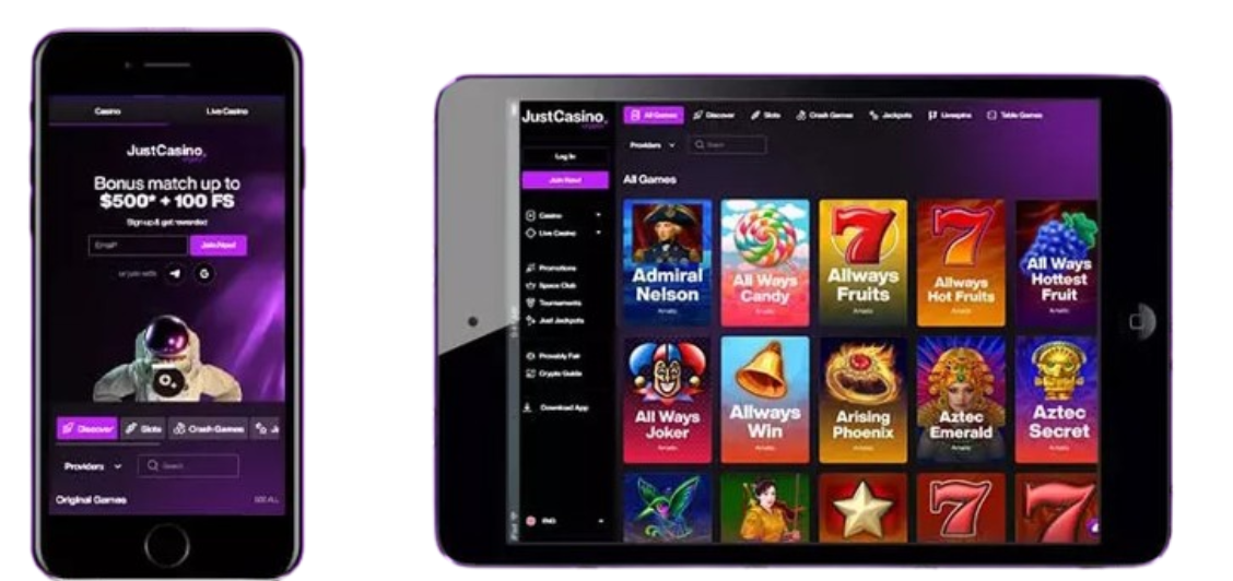 Just Casino App Screenshot
